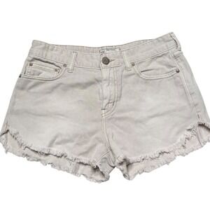 Free People Womens Beige Denim Cutoff Shorts Frayed Hem Size 27 OB51855-16515125
